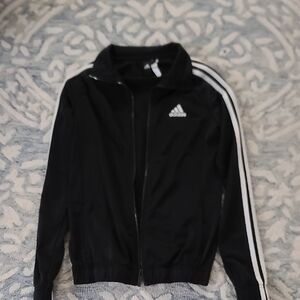 Adidas Black Jacket with White Accents
